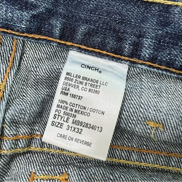 Cinch Jeans Mens 31X32 Medium Wash Straight Western Cowboy Rodeo G - Picture 5 of 5